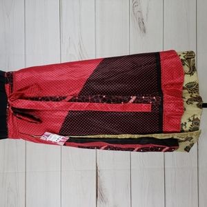 Darn Good Yarn Sari Silk Wrap Skirt Ankle XL/Plus